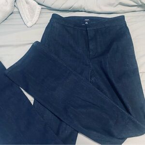 J. Crew flare leg trouser pants (29 tall) (denim)